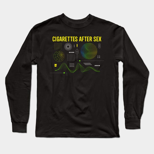 Cigarettes After Sex ∆ Yellow Brutalism Long Sleeve T-Shirt by Chase Merch